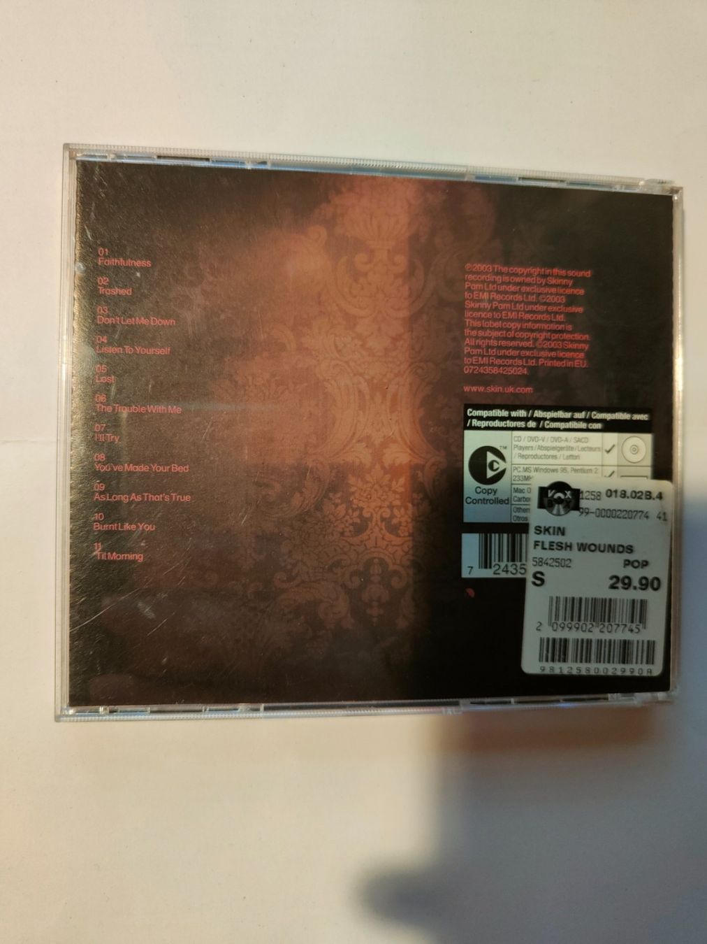 CD: CD SKIN "Fleshwounds" – Usato da Winterthur venduto da Heftith 1