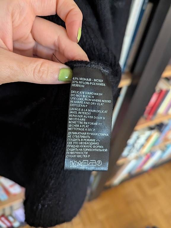 Pulls & Sweat-shirts: Schwarzer Mohair-Pullover – D'occasion à Zürich par lin_6dtc 3