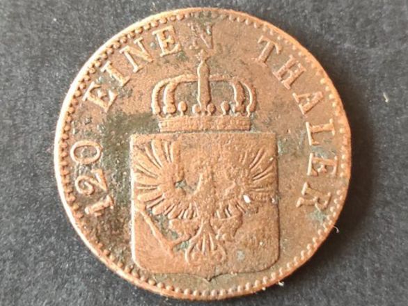 Alle Münzen: 3 pfenninge Prusse 1859 – Gebraucht aus Couvet von lulul 1