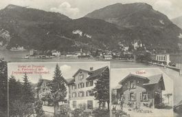 Stansstad NW Hotel Freienhof 3 Bild AK ca.1920 sehr gut erh