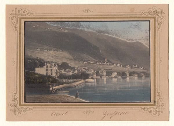 Dipinti: VERNET GENFERSEE, AQUATINTA UM 1860 – Antico da Grüningen venduto da Kartensammler