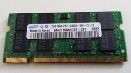 2GB DDR Samsung 2Rx8 PC2-6400S-666-12-E3