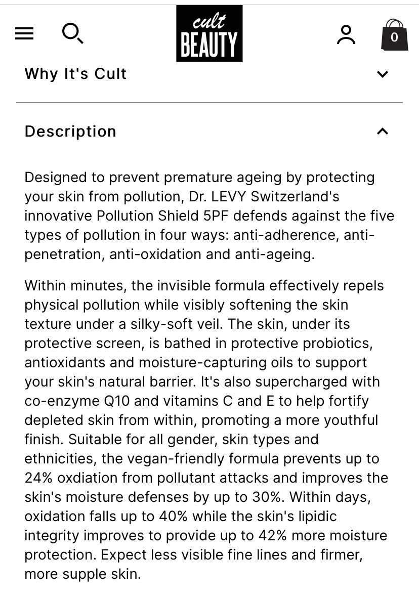 Soins du visage: Dr. Levy Pollution Shield 5PF30 ml,Ladenpreis CHF104.45,NEU – Neuf avec emballage d'origine à Zürich par deruja 7