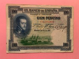 ESPAGNE - Cien Pesetas 1 Julio 1925 - FELIPE II - SS / TTB