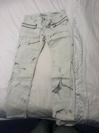 Zara Hose Damen Grösse 36 Marmor Optik Biker Style 48 Zeiche