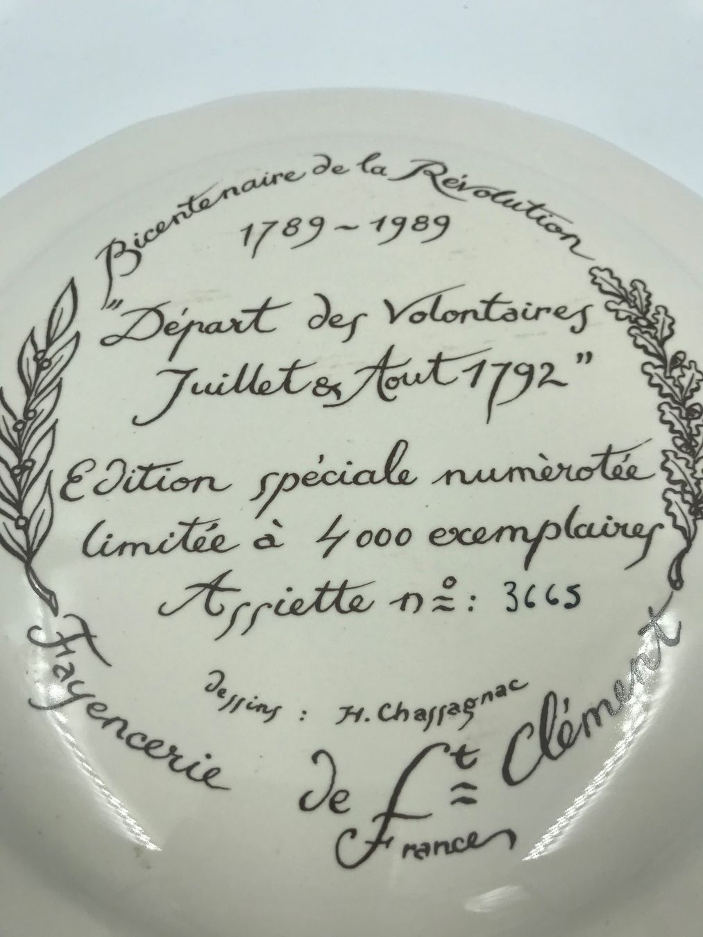 Teller: Assiette Ancienne Faïence De Saint Clément La Révolution – Gebraucht aus Genève von Eric1823 3