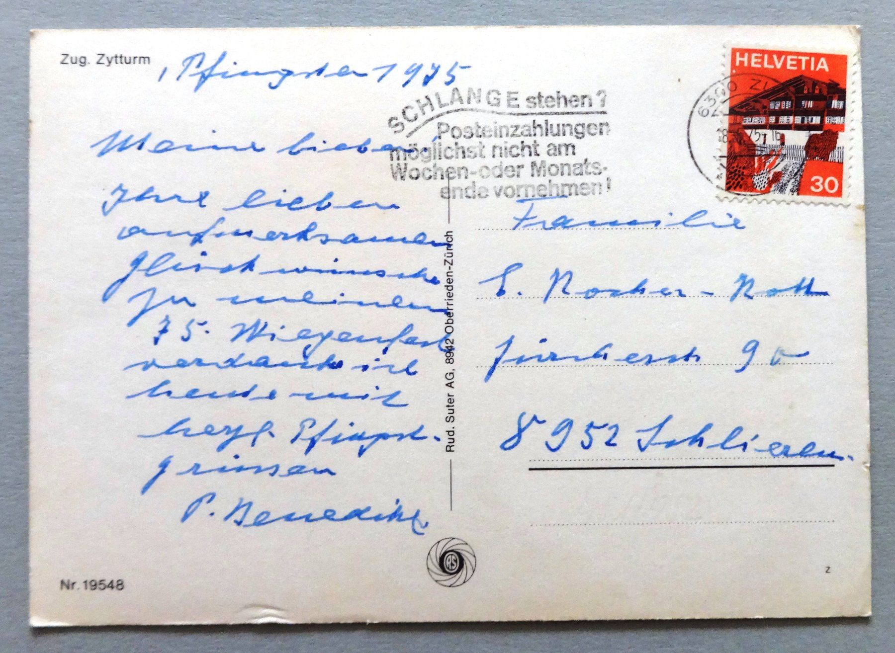 Cartes postales: Zug, Zytturm – D'occasion à Fétigny par Billy2miny 1