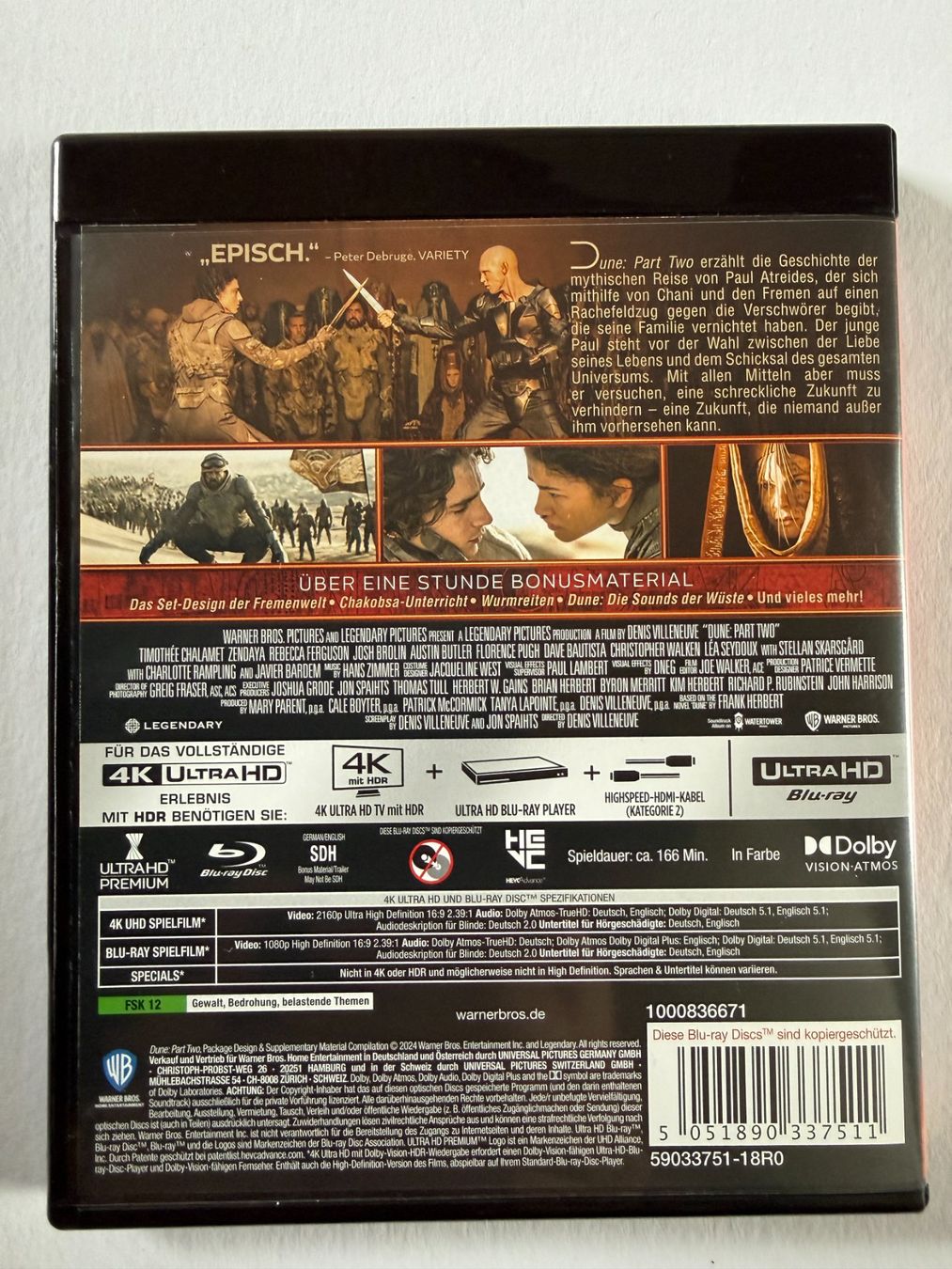 Tutti i DVDs: 4K UltraHD Blu-Ray Dune - Part Two – Usato da Gasel venduto da Alter_Ego 1