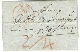 Faltbrief Mury - Wohlen  1841