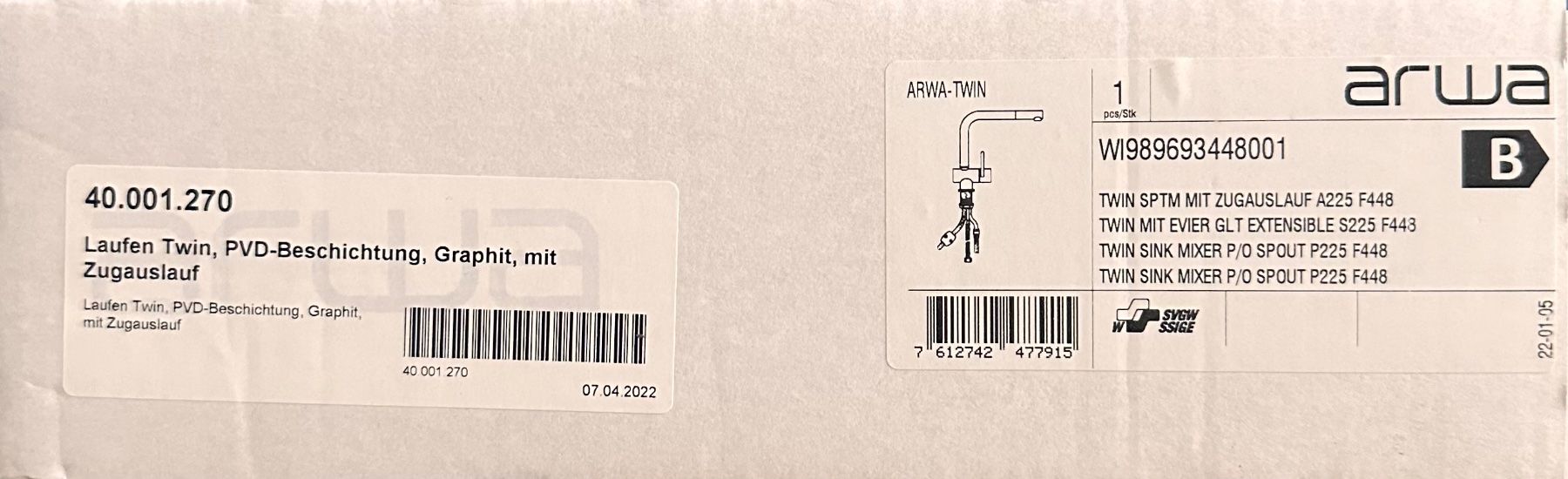 Arwa Robinetterie: Wasserhahn – Neuf avec emballage d'origine à Winkel par Spy007 1