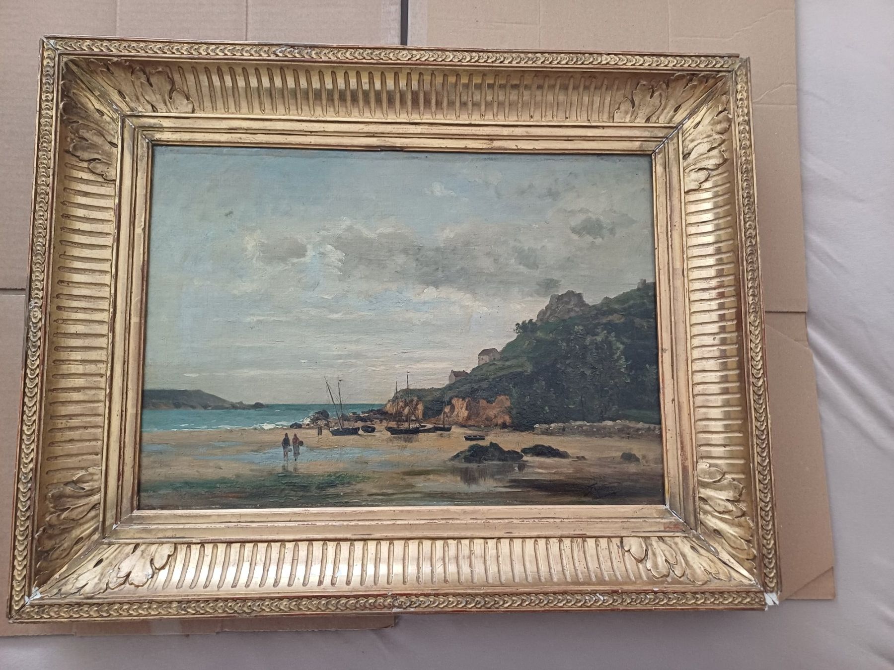 Dipinti: Ölgemälde ca 1870 Barbizon Schule – Usato da Beringen venduto da ms.doms