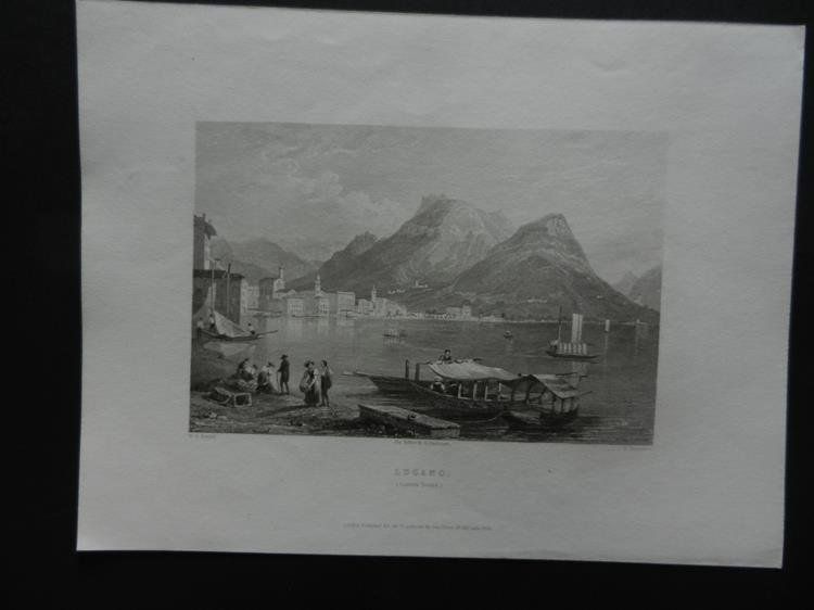 Gravures: Lugano von Bartlett – D'occasion à Risch par Rischli15
