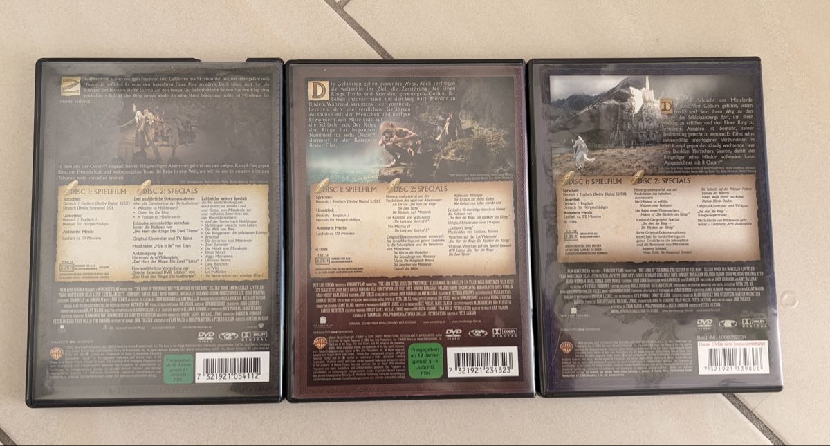 Tutti i DVDs: Der Herr der Ringe Trilogie DVD Set  – Usato da Zürich venduto da TomoDiez 1