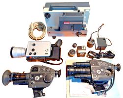 Konvolut 3 x Super-8 Kamera (Beaulieu) + Projektor + Zubehör