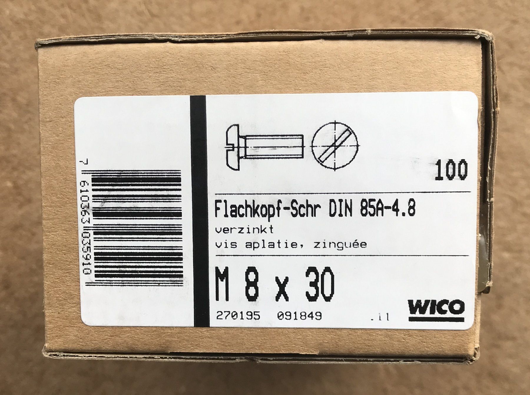 Tutti gli attrezzi: WICO SCHRAUBEN NEU UND ORIGINALVERPACKT – Nuovo e nell'imballaggio originale da Ostermundigen venduto da Heavenmaus75