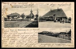 AK Bätterkinden, Kirche und Schulhaus, Emmenbrücke und Holzs