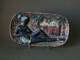Afrikanische Wandskulptur / Schale / 50er / Mid-Century