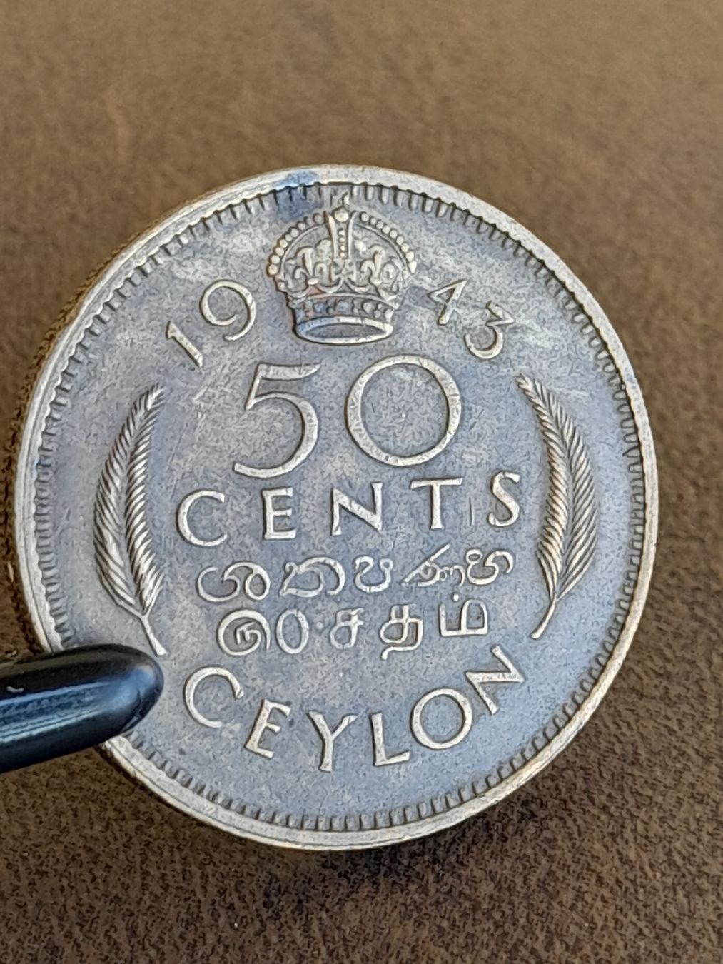 Tutti le monete: 50 Cents 1943 Ceylon  – Usato da Basel venduto da Basel_20