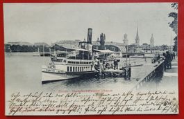 Zürich 1903 - Dampfschiffstation Utoquai