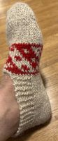 1x paar handgestrickte Wolle Socken - neu und unbenutzt.
