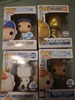 4 Funko Pop! Freddy Figure, Skater, Bowling, Soccer, Birthda