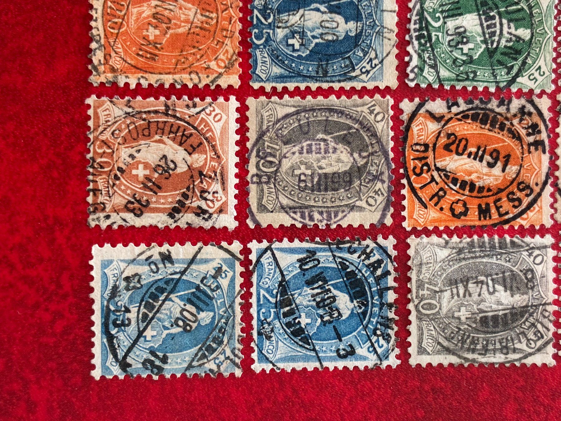 Tutti i francobolli: Helvétie debout. Divers. Cacher de Poste complet – Usato da Lausanne venduto da Choc-di.63 4