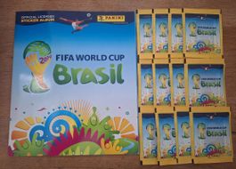 Panini WM 2014 / Leeralbum & 16 originalverpackte Tüten