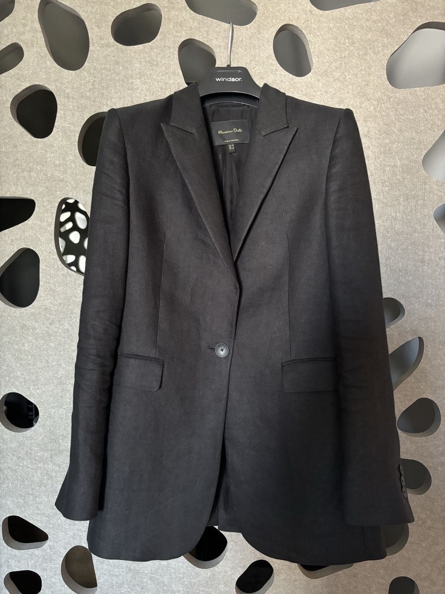 Massimo Dutti Giacche: Schwarzer Leinenblazer Gr. 34 Massimo Dutti – Usato da Bottighofen venduto da lwa_11686