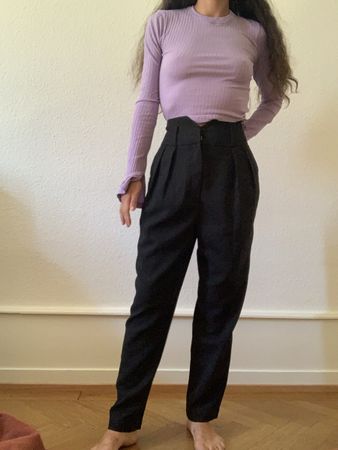 Pantalon noir en laine Iro