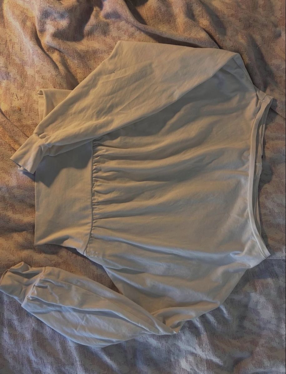 Top: Weisses Damen Langarmshirt, Grösse M – Usato da Bern venduto da mirio.ic