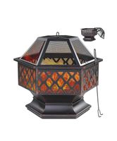 + Feuerschale Feuerstelle Feuerkorb 70x60,5 cm Funkenschutz