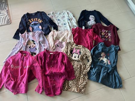 Langarmshirts Gr. 128 C&A Stitch Minnie Mouse