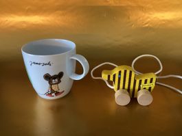 Janosch Tigerente / 1 Kindertasse und  1 Holzspielzeug