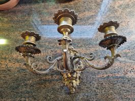 Antiker Kerzenständer Wandarm Kerzenhalter Bronze Deko