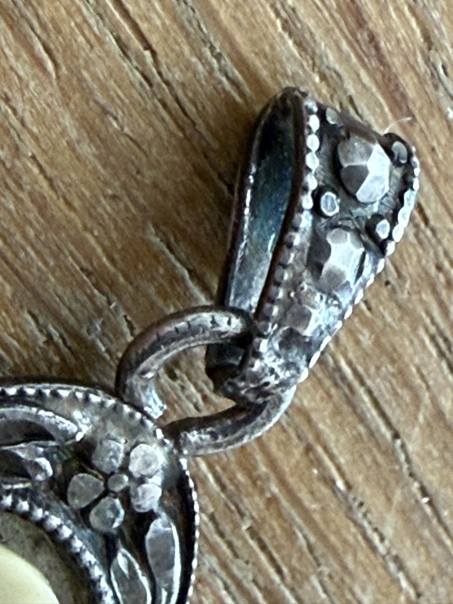 Ciondoli: Antiker Anhänger, Korb mit Blumen, Schmuck – Usato da Goldach venduto da Messerguru 6