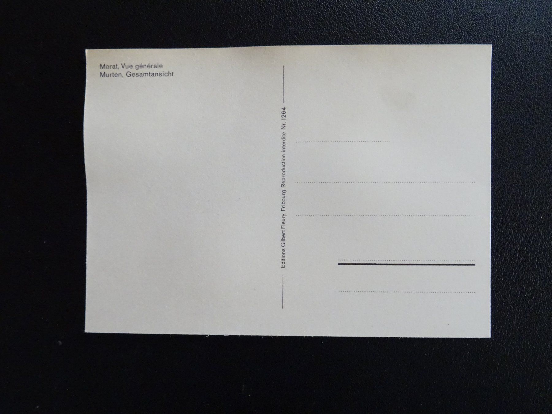 Cartoline postali: Postkarte Morat Vue gènèrale – Usato da Rothrist venduto da heinrich1966 1
