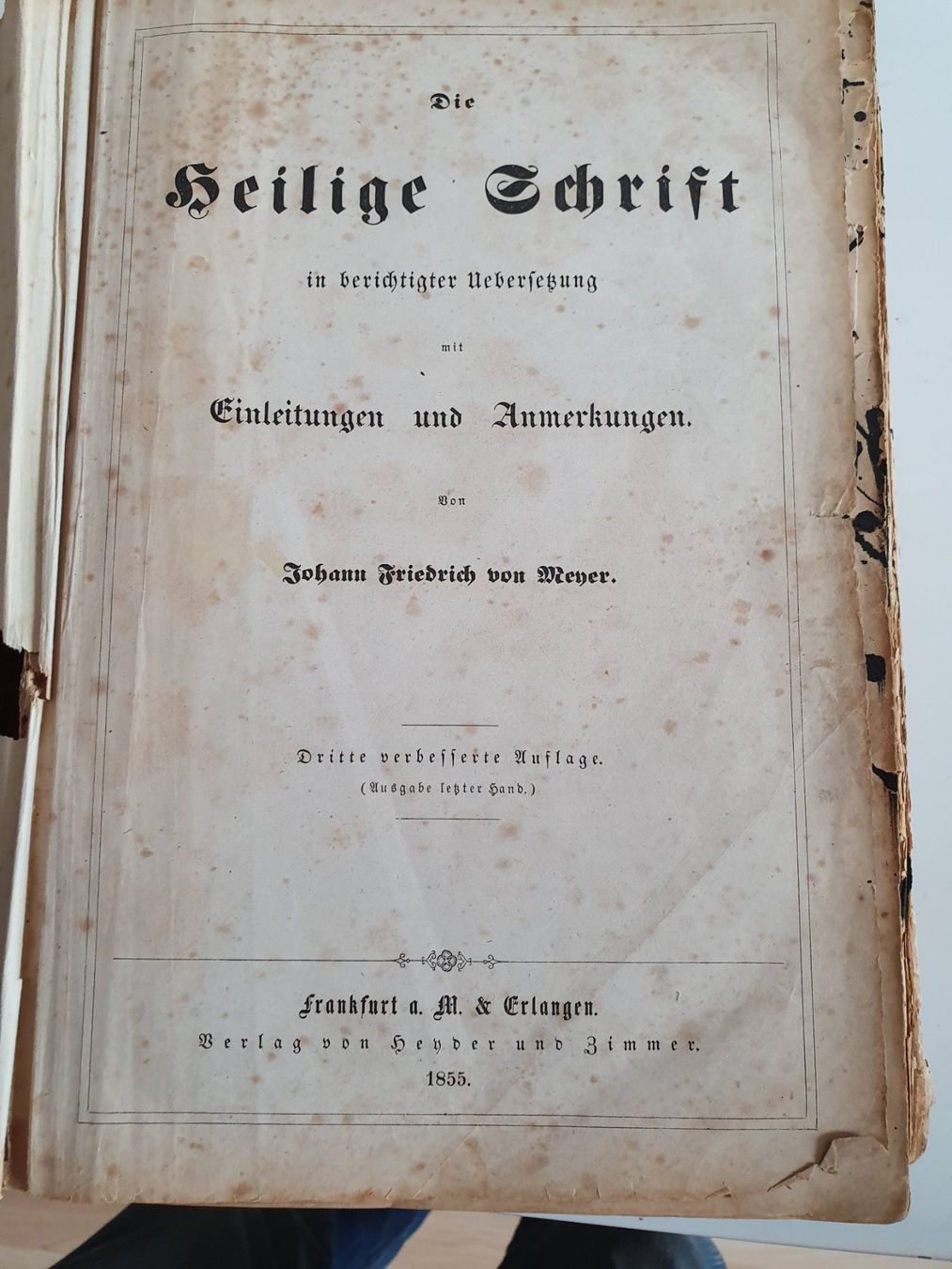 Libri: Bibel, Heilige Schrift 1855 – Usato da Heimberg venduto da Blitzli3 1