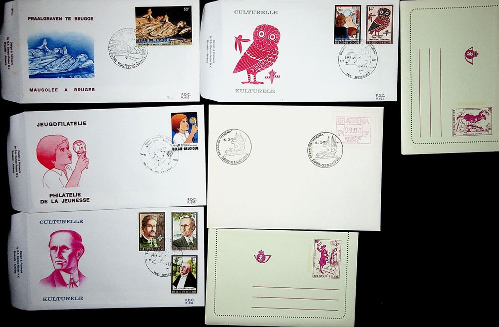 BELGIQUE 2 ENTIERS POSTAUX + 2 FDC + 1 LETTRE CENSURE/L767 Kaufen auf