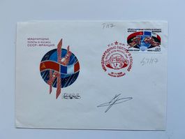 MIR Sojus TM-7 Startbeleg 26.11.88 mit OU Krikaljow