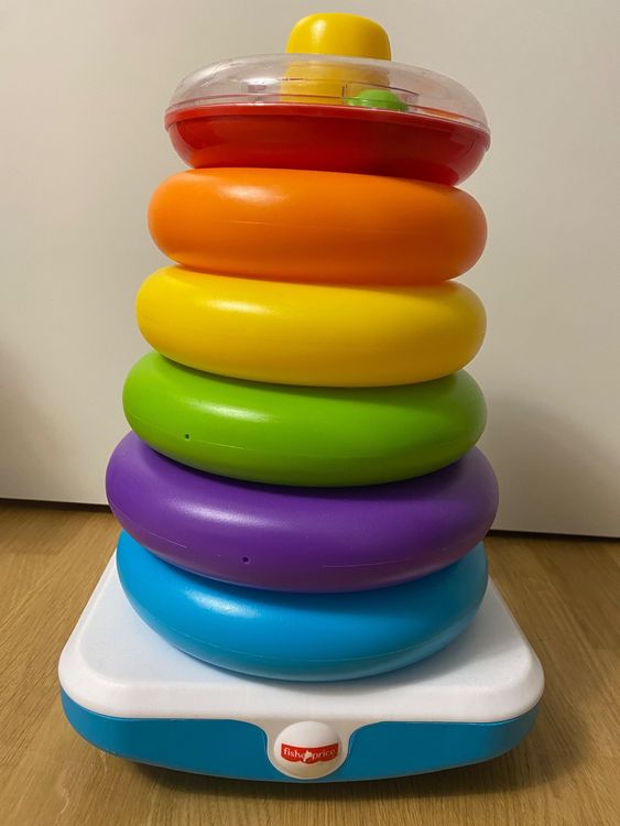 Fisher Price grosse Farbring Pyramide ab 12 Monaten (Gebraucht) in