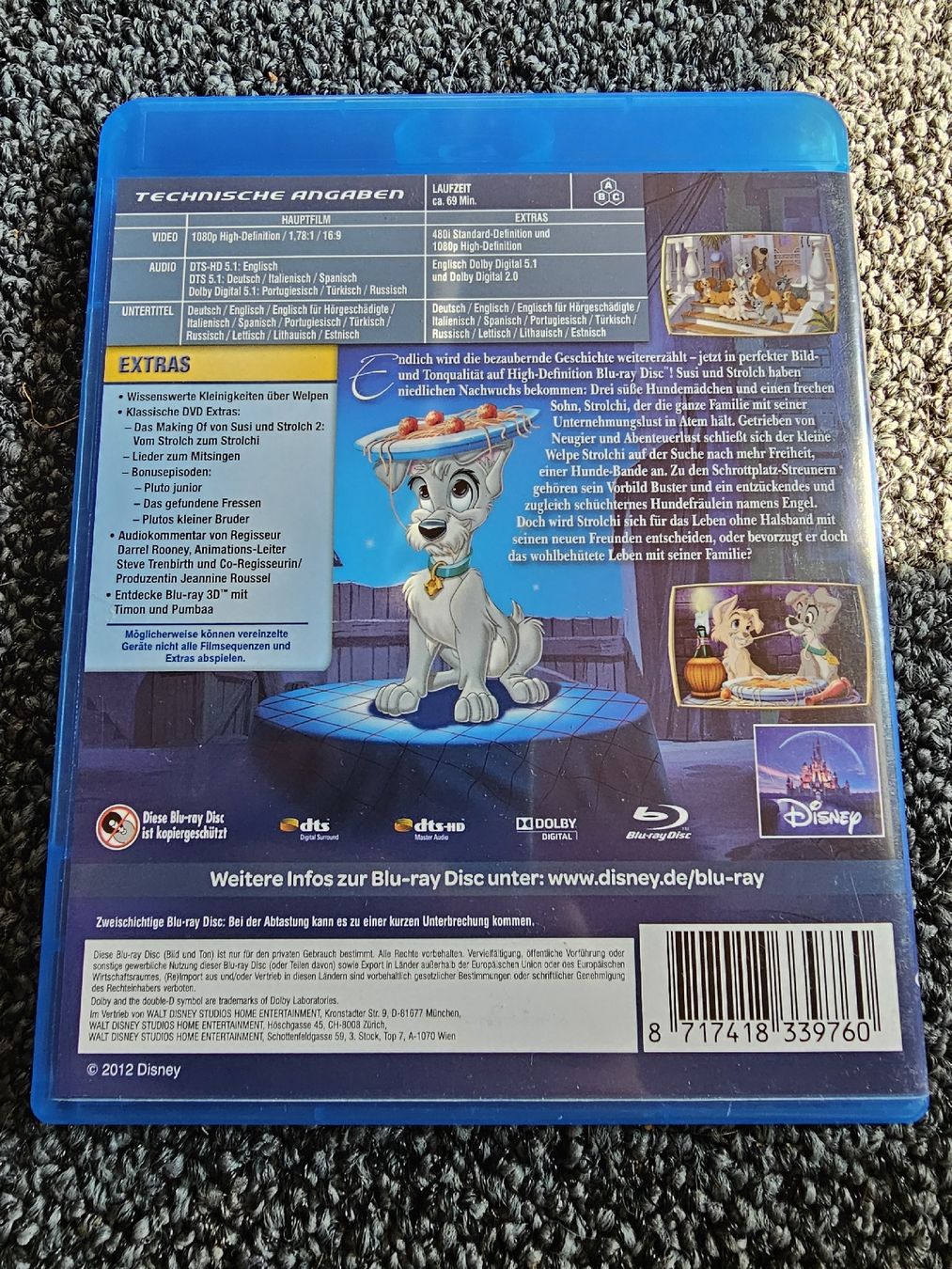 Tutti i DVDs: Susi und Strolch 2 - Special Edition Blu-Ray - Disney – Usato da Ruswil venduto da jan_bxl5 1