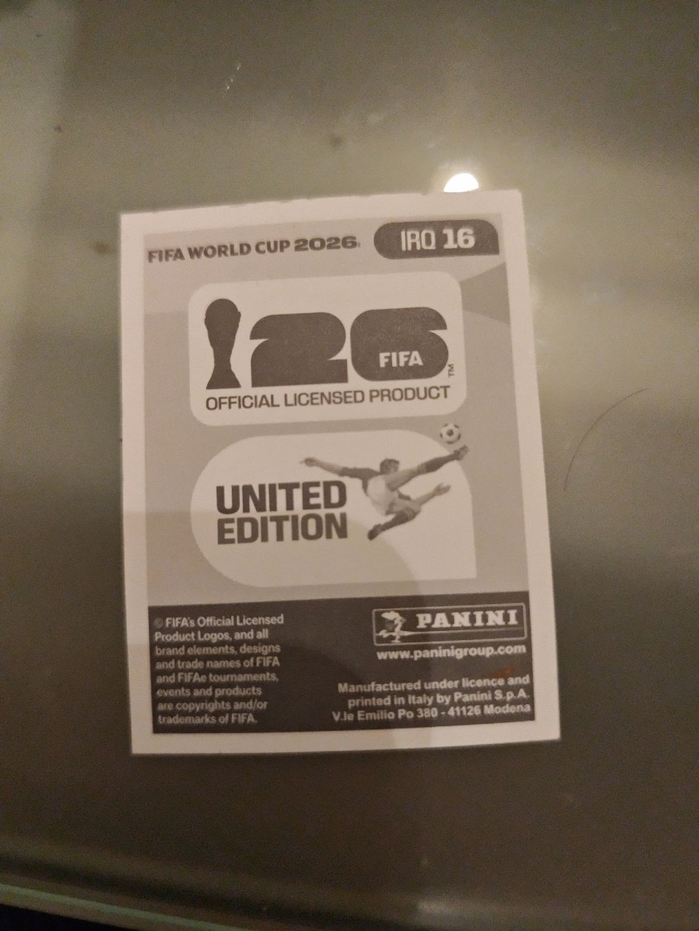 Panini Sammelbilder & Trading cards: PANINI IRQ 16 – Neu (gemäss Beschreibung) aus Sulgen von 34j_p6s2