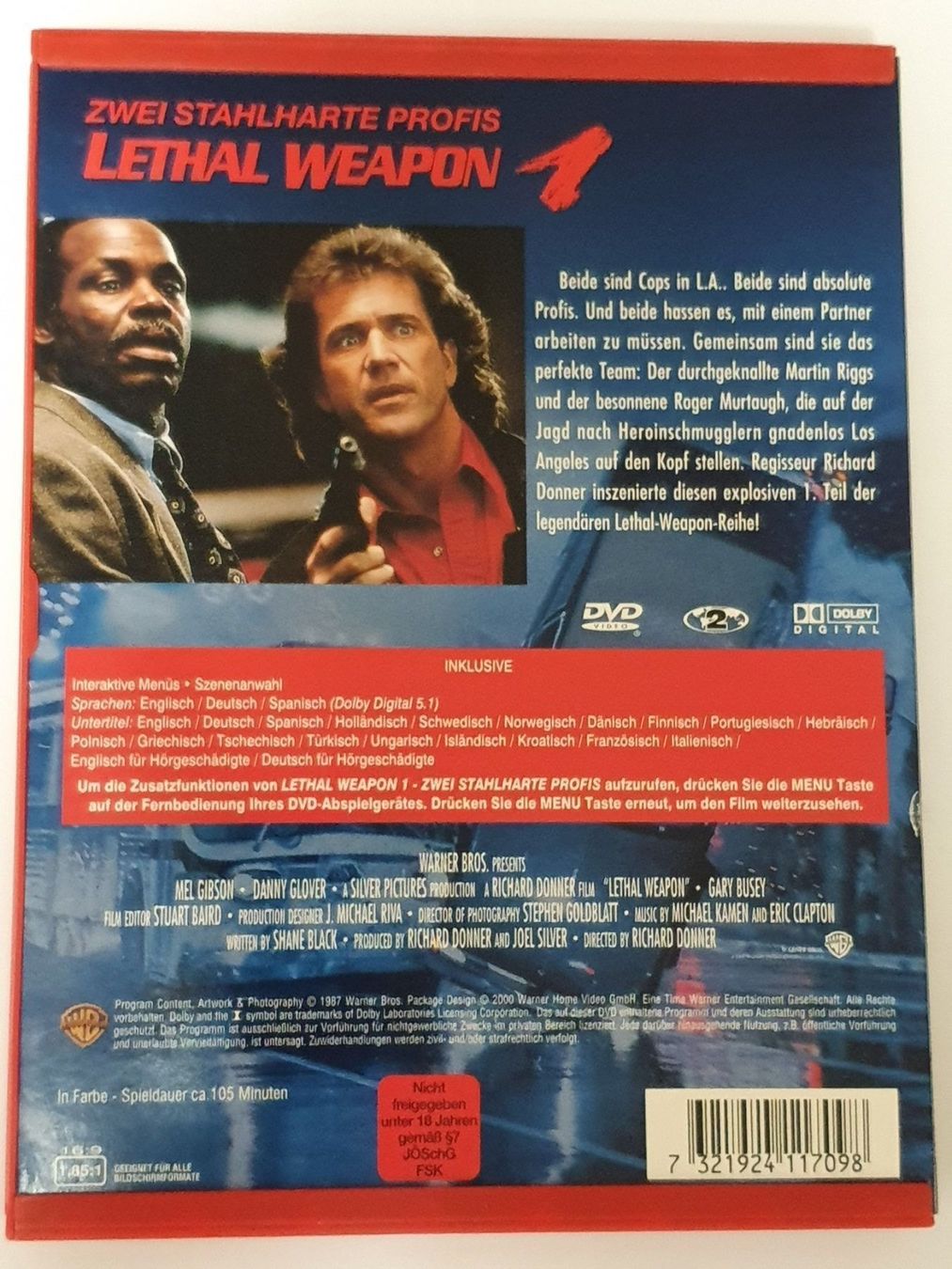 Tutti i DVDs: Lethsl Weapon 1 - zwei stahlharte Profis – Usato da Oberdorf BL venduto da BaldenEagle 2