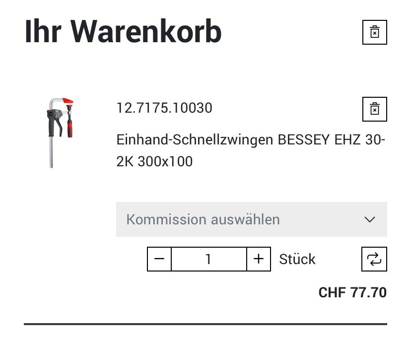 Bessey Tutti gli attrezzi: Bessy Einhandzwingen Schraubzwingen – Usato da Hittnau venduto da Oracel 3