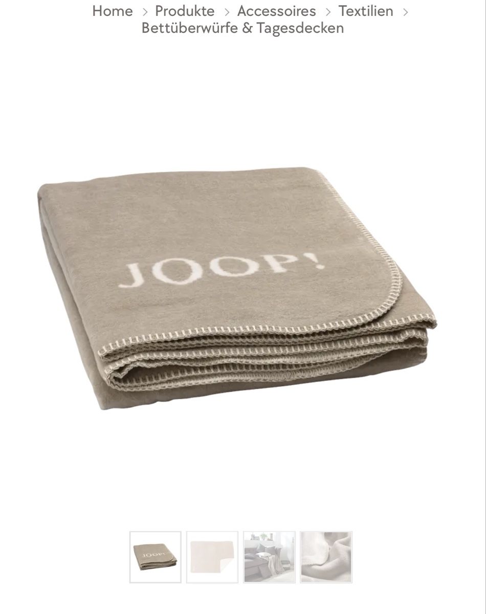 Decken: JOOP Wohndecke Doubleface beige  – Gebraucht aus Oftringen von Makeq 2