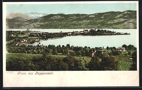 Cartes postales: Rapperswil /SG, Teilansicht mit Bergen – D'occasion à Berlin par bartko-reher