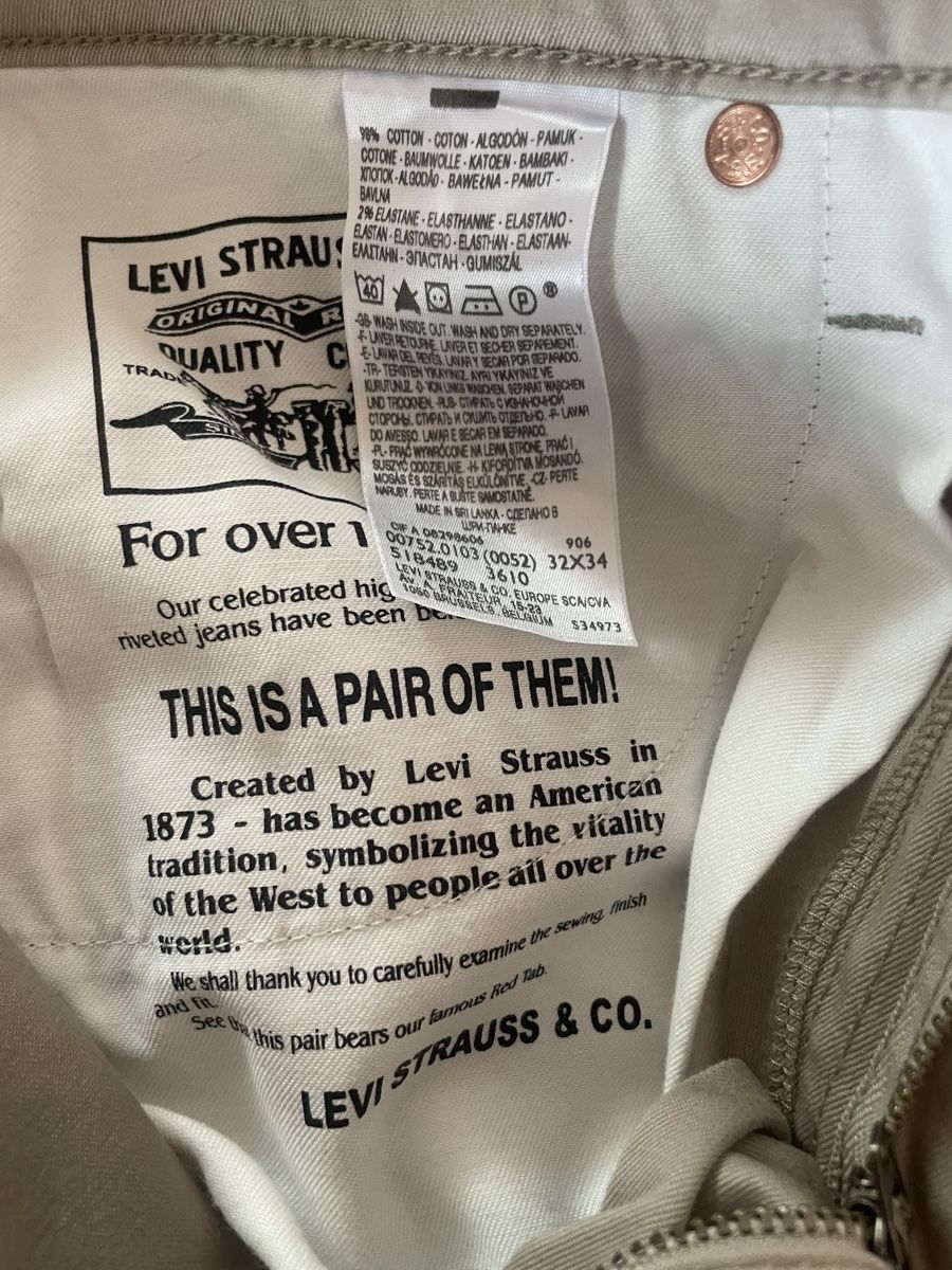 Levi's Jeans: Pantalon Levi's Beige Taille 32 34 – Usato da Vallamand venduto da Bricbracbroc82 4