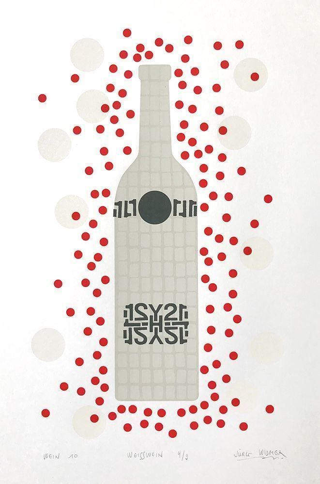 Grafica & Litografie: Artwine 10, Jürg Widmer, Siebdruck – Nuovo e nell'imballaggio originale da Seltisberg venduto da quadartswiss