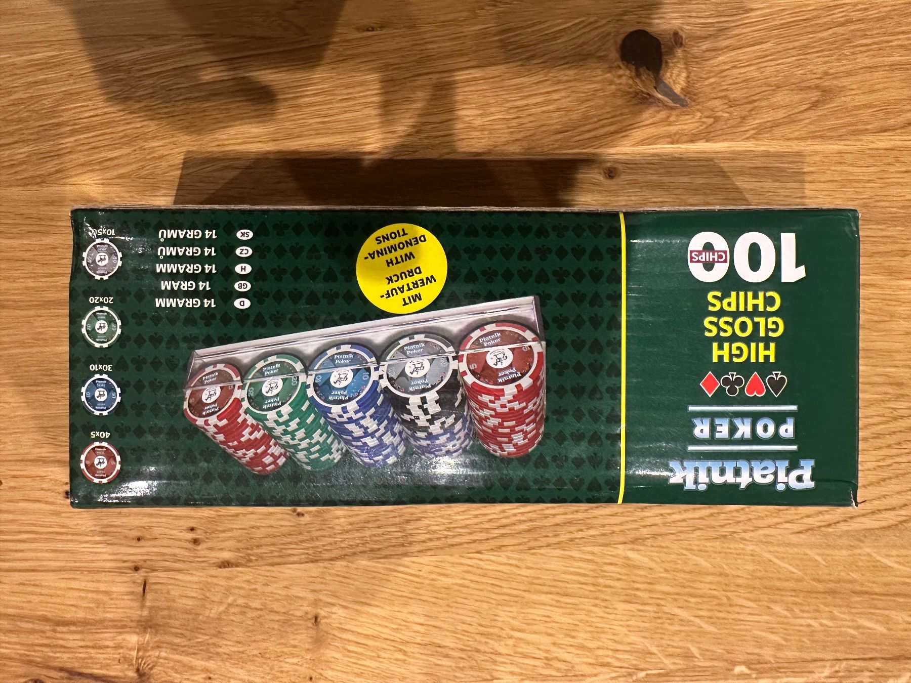 Giochi: Piatnik Poker High Gloss Chips 100 – Nuovo e nell'imballaggio originale da Thun venduto da tulu_1995