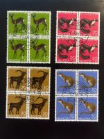 PJ1967 blocs de 4 - obli Düdingen 02.04.1968